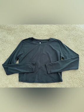 Born Primitive Black Long-Sleeve Crop Top